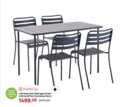 Naterial Cafe Steel Patio Table Agave Green L120cm x W70cm (Excluding Chairs)