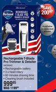 Barbasol Rechargeable T-Blade Pro Trimmer & Detailer