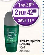 Brut Anti Perspirant Roll On Assorted-50ml