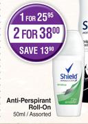 Shield Anti Perspirant Roll On Assorted-50ml