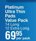Always Platinum Ultra Thin Pads Value Pack-Per Pack