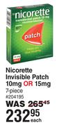 Nicorette Invisible Patch 10mg Or 15mg 7 Piece-Each