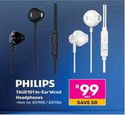 Philips Taue 101 In-Ear Wired Headphones-Each