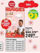 Huggies Nappies (Sizes 1-5)-Per Pack