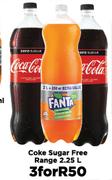 Coke Sugar Free Range-For 3 x 2.25L
