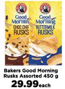 Bakers Good Morning Rusks Assorted-450g Each