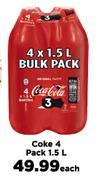 Coca Cola Bulk Pack-4 x 1.5L Each