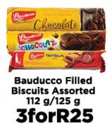 Bauducco Filled Biscuits Assorted-For 3 x 112g/125g