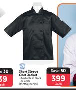 Short Sleeve Chef Jacket-Each
