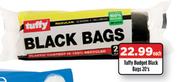 Tuffy Budget Black Bags-20's Each