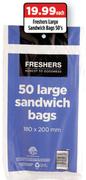 Freshers Large Sandwich Bags-50's Each