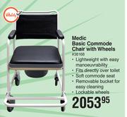 Medic Basic Commode Chair With Wheels 