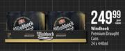 Windhoek Premium Draught Cans-24 x 440ml Per Case