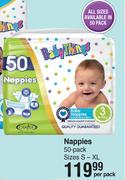 Baby Things Nappies 50 Pack Sizes S-XL-Per Pack