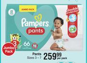 Pampers Jumbo Pack Pants Sizes 3-7-Per Pack