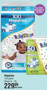 Baby Things Nappies 100 Pack Sizes S-XL-Per Pack