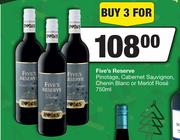 Five's Reserve Pinotage,Cabernet Sauvignon,Chenin Blanc Or Merlot Rose-For 3 x 750ml