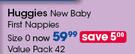 Huggies New Baby First Nappies Size 0-Per Pack