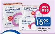Clicks Pay Less Baby Wipes-Per Pack