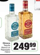 Olmeca Tequila Blanco Or Reposado-750ml Each