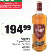 Grant's Triple Wood Blended Scotch Whisky-750ml