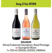 Delheim Shiraz/Cabernet Sauvignon, Rose Pinotage Or Sauvignon Blanc-For Any 2 x 750ml