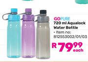Go Pure 720ml Aqualock Water Bottle-Each