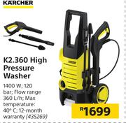 Karcher K2 360 High Pressure Washer 