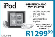 iPod Pink Nano MP3 Player-8GB