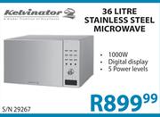 Kelvinator Stainless Steel Microwave-36ltr