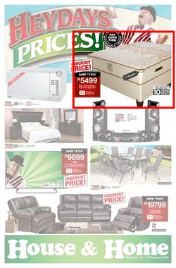 House & Home : Heydays Prices (12 Feb - 18 Feb 2018), page 1