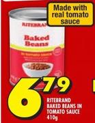Ritebrand Baked Beans In Tomato Sauce-410g