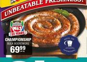 Championship Bulk Boerewors-Per kg