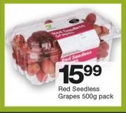 Red Seedless Grapes-500g Pack