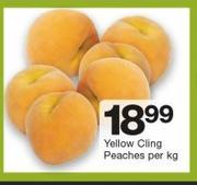 Yellow Cling Peaches-Per kg
