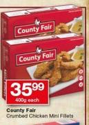 Country Fair Crumbed Chicken Mini Fillets-400g Each