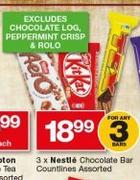 3xNestle Chocolate Bar Countlines