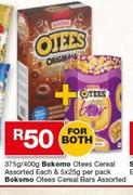 Bokomo Otees Cereal-375g/400g Each & Bokomo Otees Cereal Bars-5x25g Per Pack