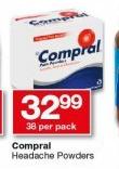 Compral Headache Powders-38 Per Pack