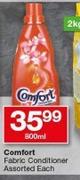 Comfort Fabric Conditioner-800ml Each