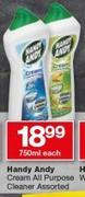 Handy Andy Cream All Purpose Cleaner-750ml Each