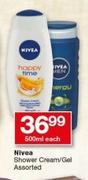 Nivea Shower Cream/Gel-500ml Each