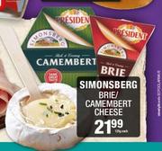 Simonsberg Brie/Camembert Cheese-125g Each