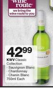 KWV Classic Collection Sauvignon Blanc/Chardonnay/Chenin Blanc-750ml Each