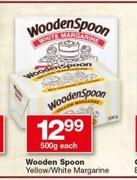 Wooden Spoon Yellow/White Margarine-500g Each