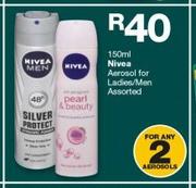 Nivea Aerosol For Ladies/Men-2x150ml