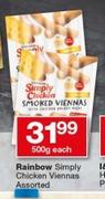 Rainbow Simply Chicken Viennas-500g Each
