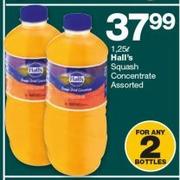 Halls Squash Concentrate-1.25Ltr