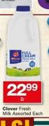 Clover Fresh Milk-2Ltr Each