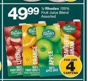 Rhodes 100% Fruit Juice Blend-1Ltr